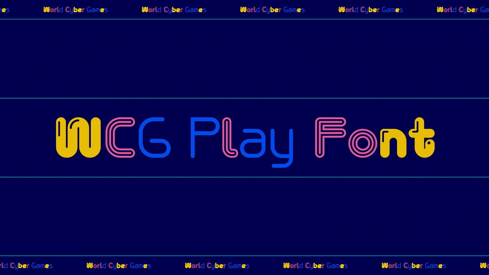 Beispiel einer WCG Play Festival Pop-Schriftart