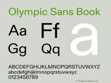 Beispiel einer Olympic Sans-Schriftart