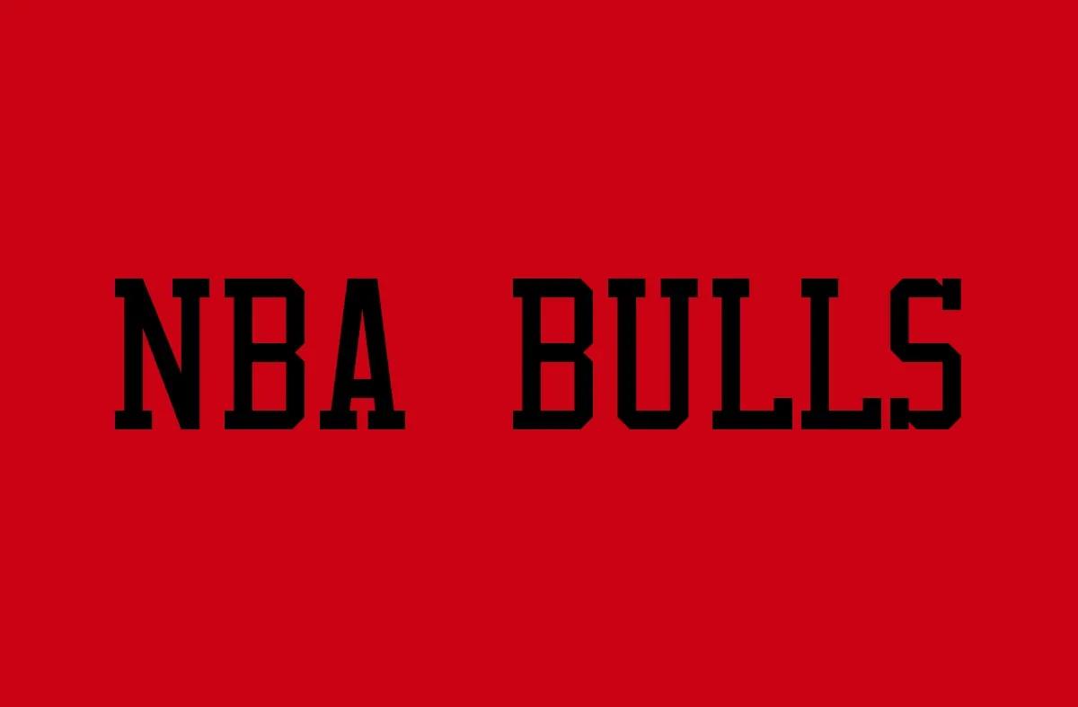 Beispiel einer NBA Bulls-Schriftart