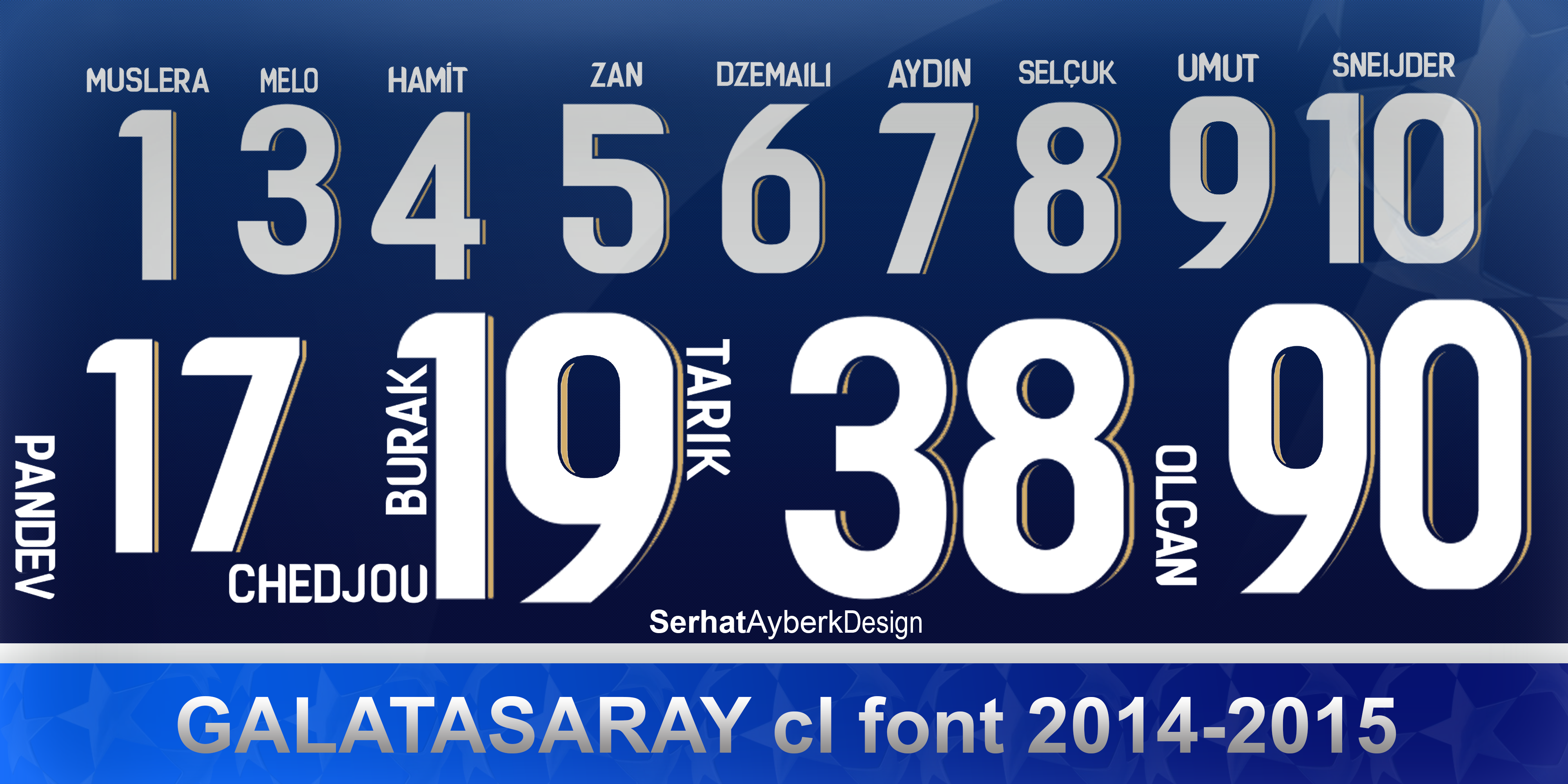 Beispiel einer Galatasaray-Schriftart