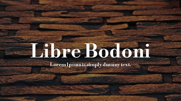 Beispiel einer Libre Bodoni Regular-Schriftart