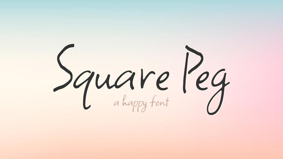 Beispiel einer Square Peg Regular-Schriftart