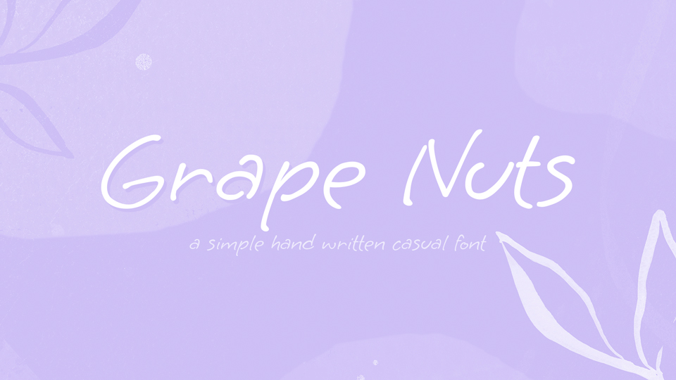 Beispiel einer Grape Nuts-Schriftart