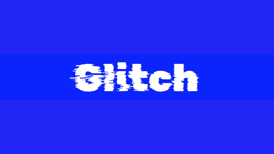 Beispiel einer Rubik Glitch-Schriftart