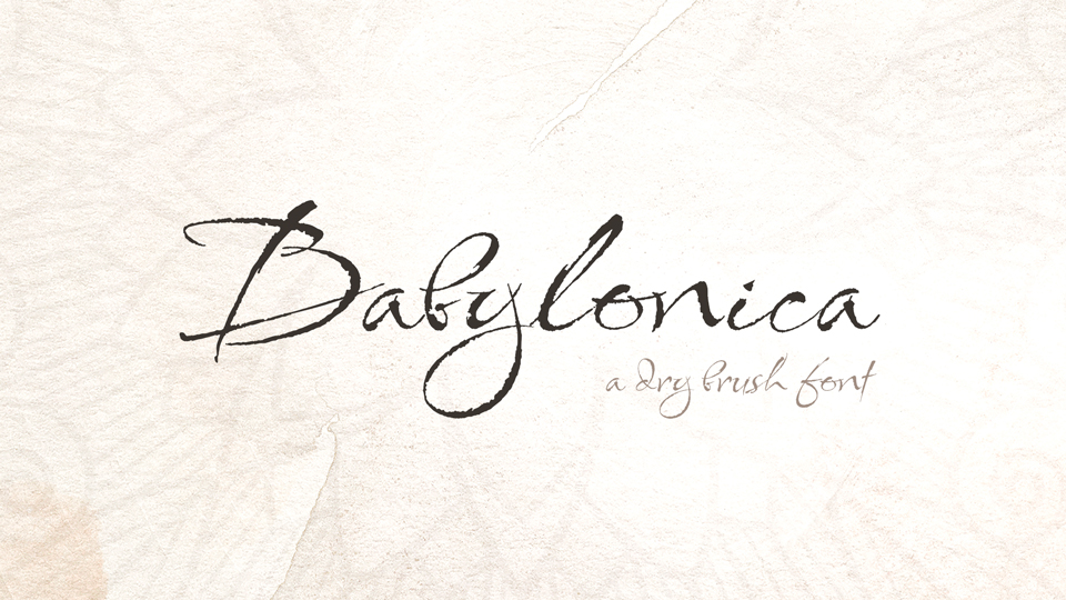 Beispiel einer Babylonica-Schriftart