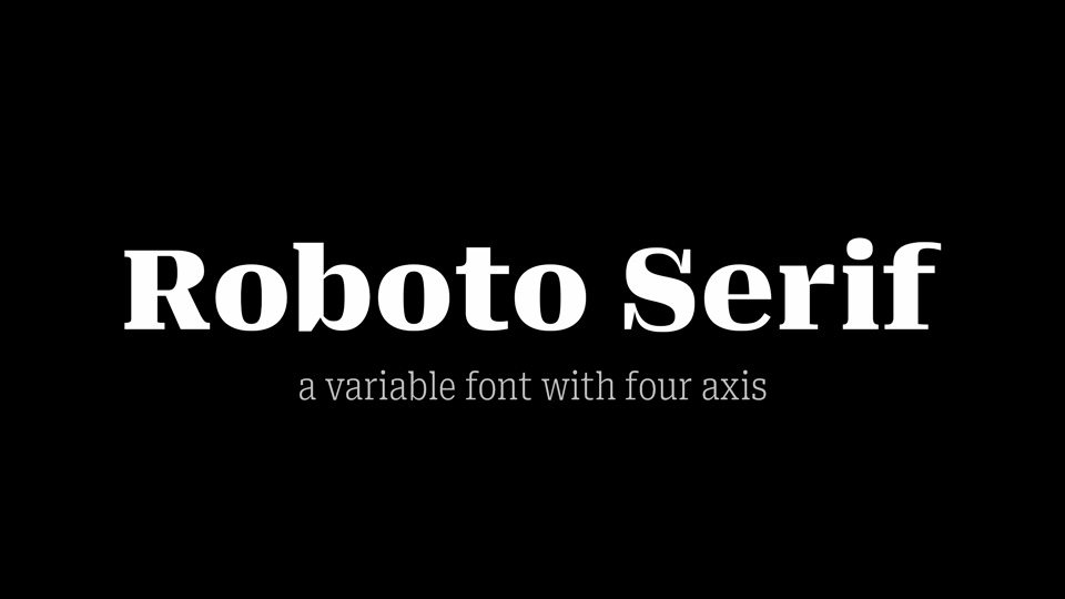 Beispiel einer Roboto Serif-Schriftart