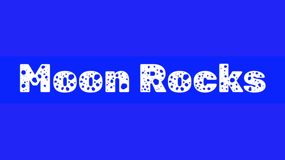 Beispiel einer Rubik Moonrocks-Schriftart