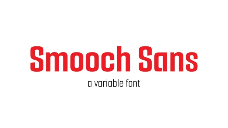 Beispiel einer Smooch Sans-Schriftart
