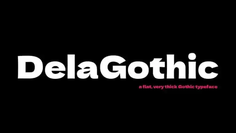 Beispiel einer Dela Gothic One-Schriftart