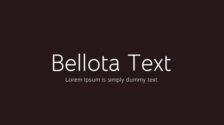 Beispiel einer Bellota Text-Schriftart