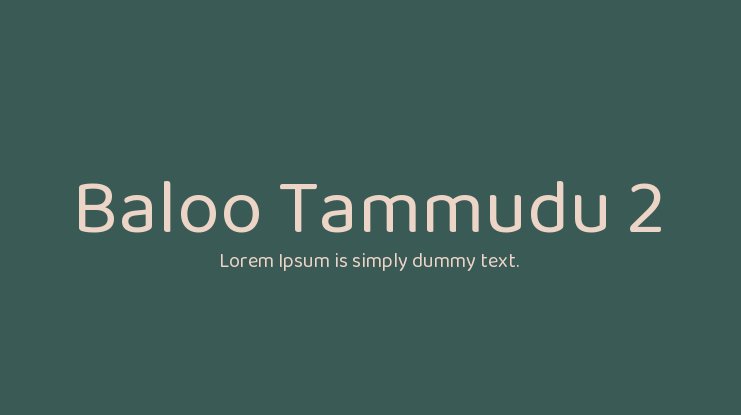 Beispiel einer Baloo Tammudu 2-Schriftart