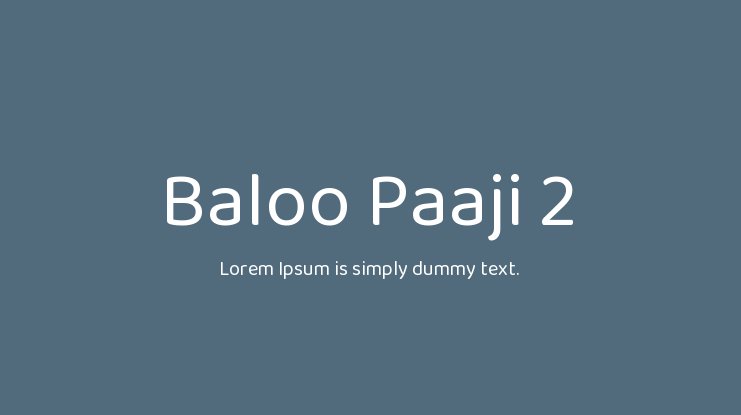 Beispiel einer Baloo Paaji 2-Schriftart