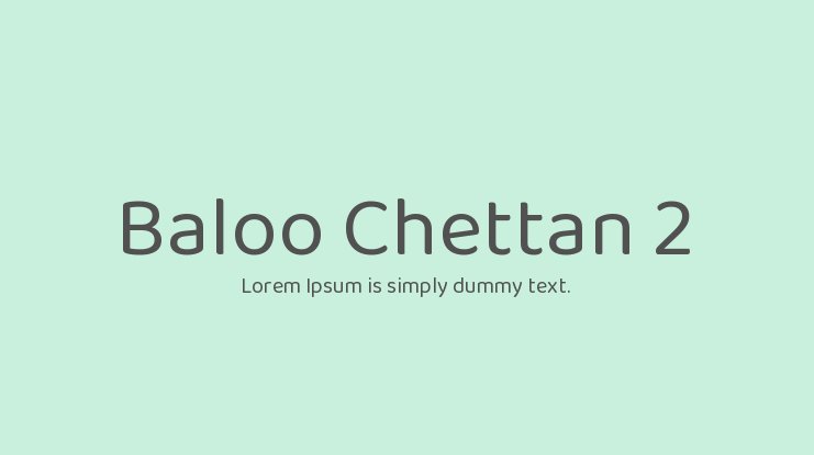 Beispiel einer Baloo Chettan 2-Schriftart