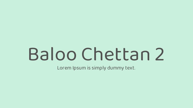 Beispiel einer Baloo Chettan 2 Regular-Schriftart