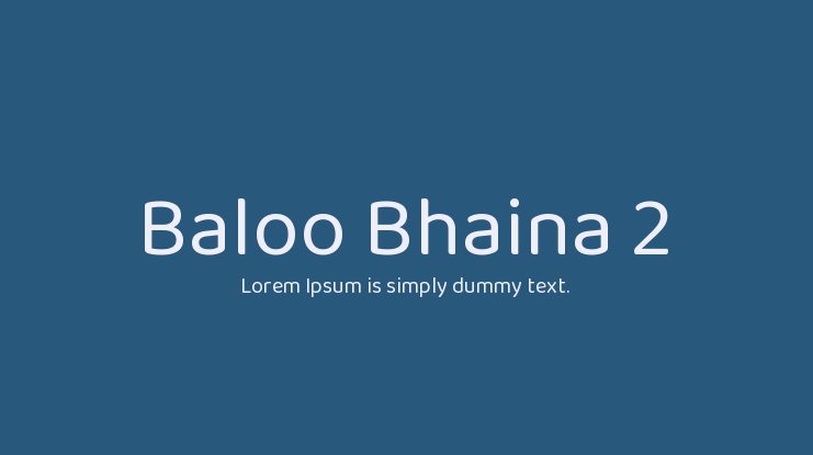 Beispiel einer Baloo Bhaina 2-Schriftart