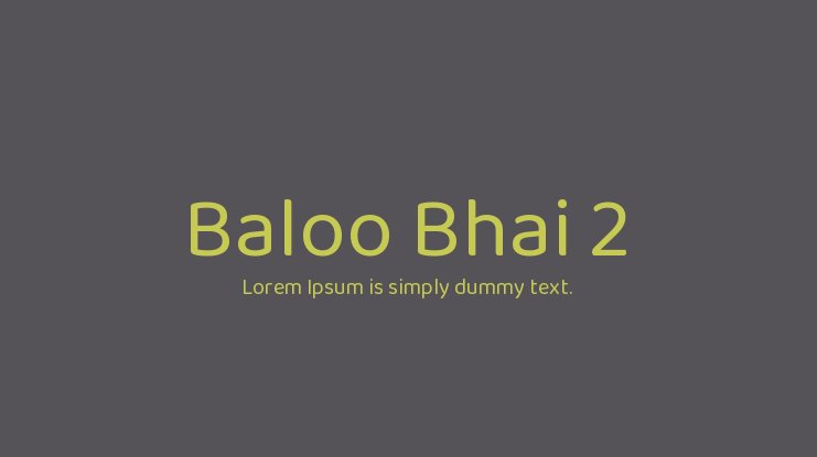 Beispiel einer Baloo Bhai 2-Schriftart
