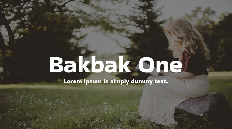 Beispiel einer Bakbak One-Schriftart