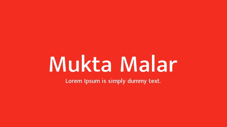 Beispiel einer Mukta Malar-Schriftart