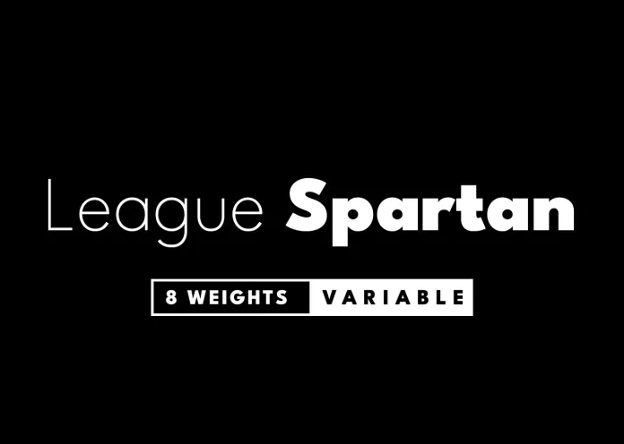 Beispiel einer League Spartan Thin-Schriftart