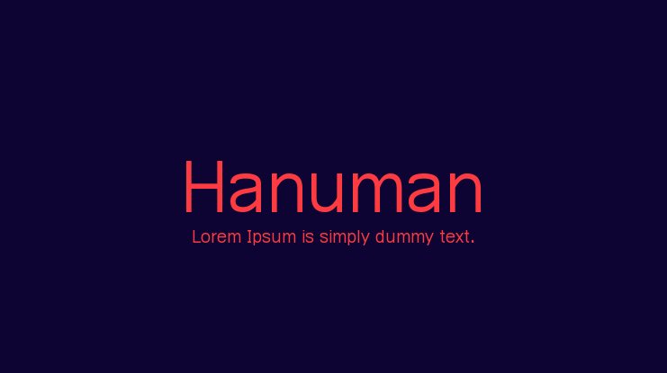 Beispiel einer Hanuman-Schriftart