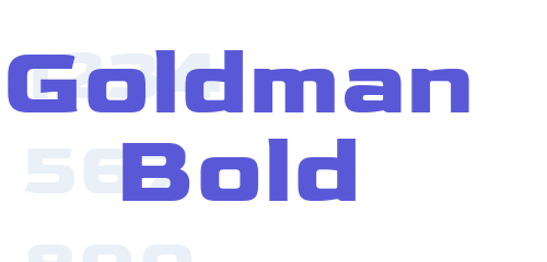 Beispiel einer Goldman Bold-Schriftart