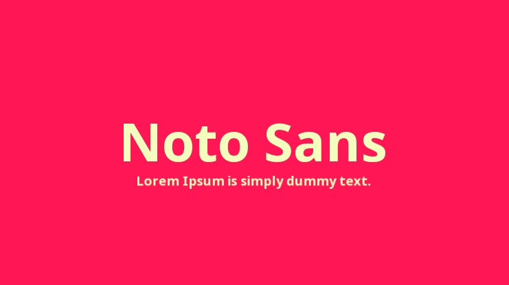 Beispiel einer Noto Sans Display-Schriftart