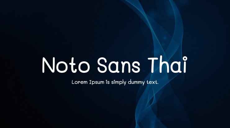 Beispiel einer Noto Sans Thai-Schriftart