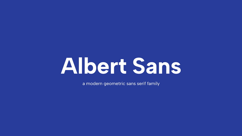 Beispiel einer Albert Sans-Schriftart