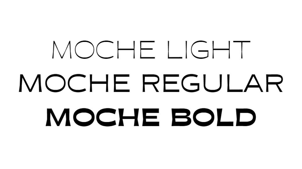 Beispiel einer Moche Light-Schriftart