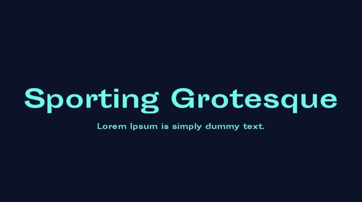 Beispiel einer Sporting Grotesque-Schriftart