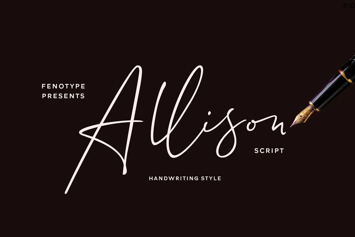 Beispiel einer SA Alison-Schriftart