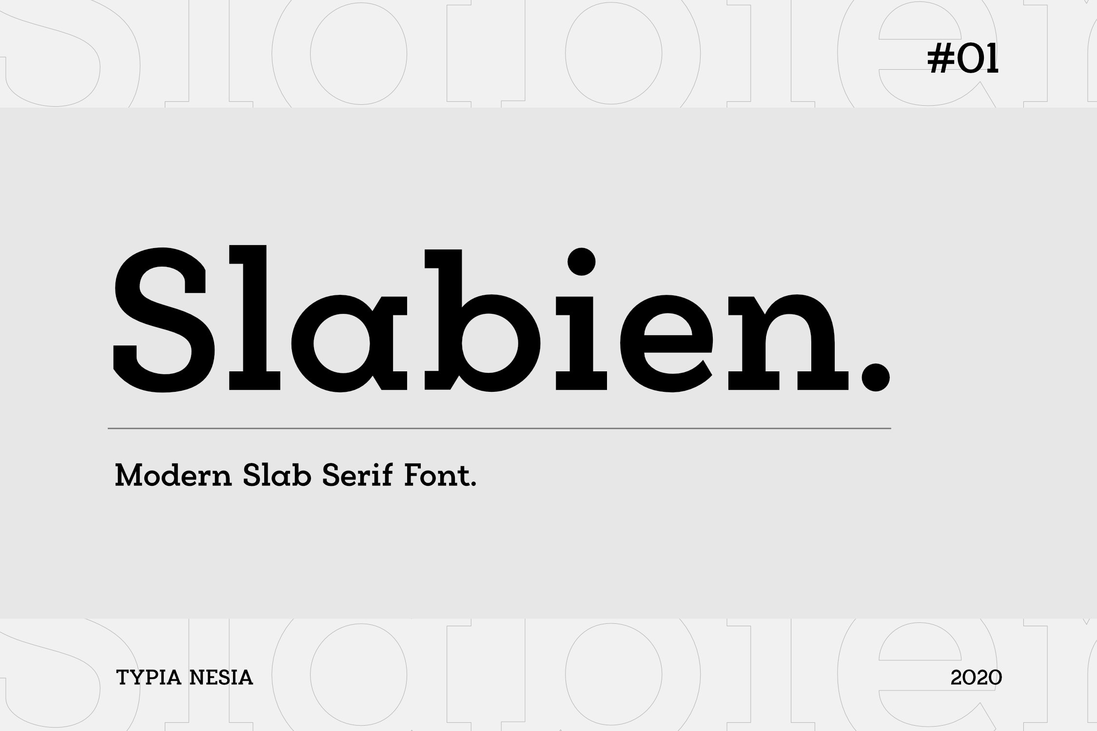 Beispiel einer Slabien Regular-Schriftart