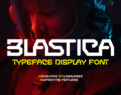 Beispiel einer Blastica Display-Schriftart