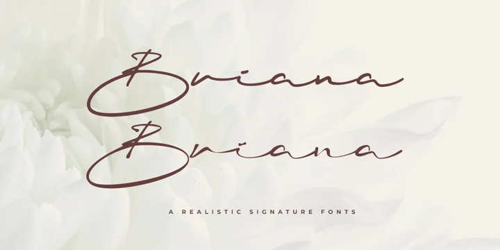 Beispiel einer Briana-Schriftart