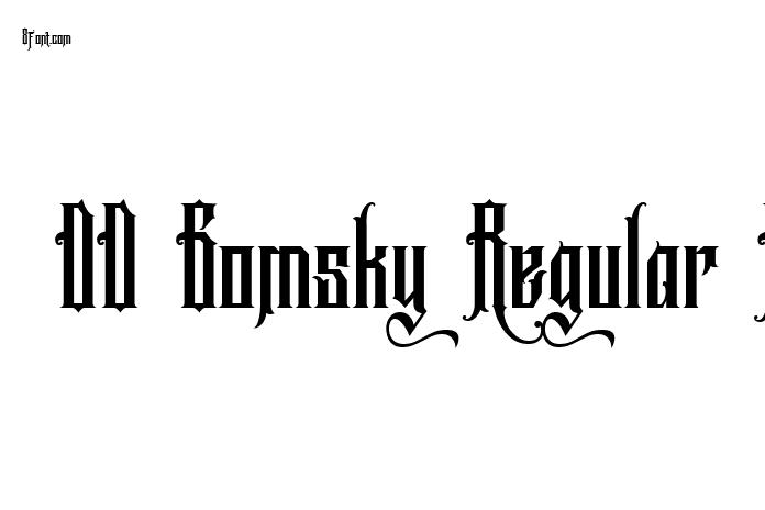 Beispiel einer DD Gomsky-Schriftart