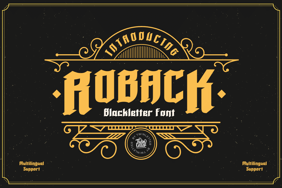 Beispiel einer Roback Regular-Schriftart