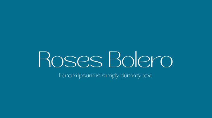 Beispiel einer Roses Bolero Regular-Schriftart