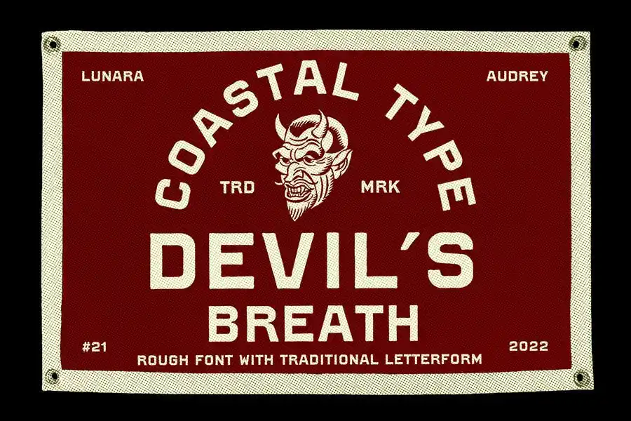 Beispiel einer Devil's Breath-Schriftart