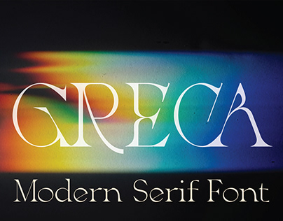 Beispiel einer Greca-Schriftart