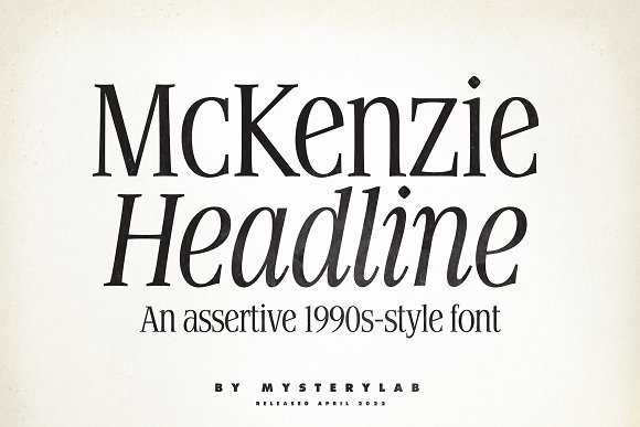 Beispiel einer McKenzie Headline Regular-Schriftart