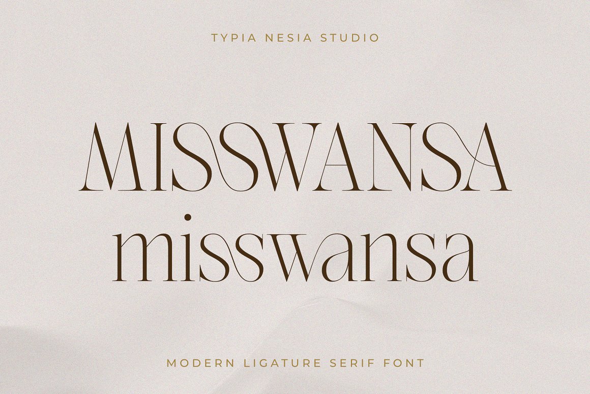 Beispiel einer Misswansa-Schriftart