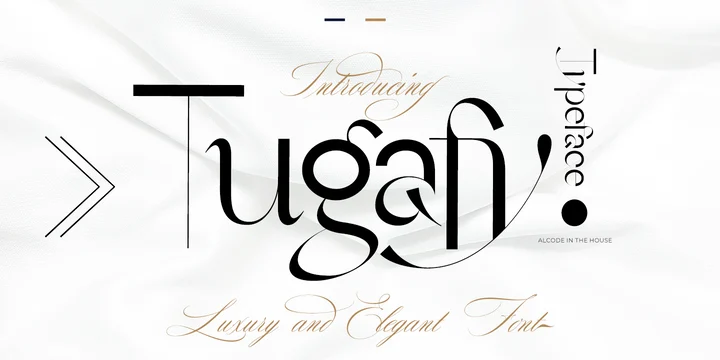 Beispiel einer Tugafy-Schriftart