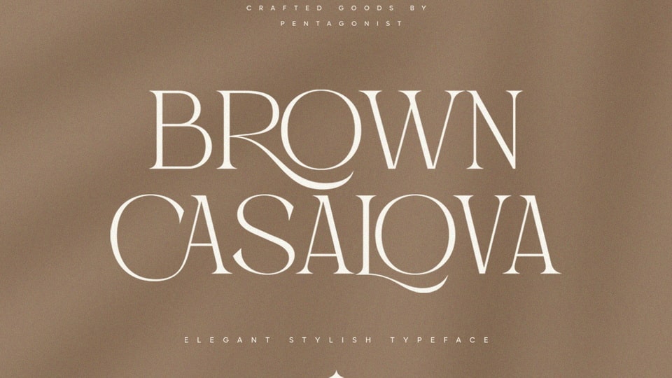 Beispiel einer Brown Casalova-Schriftart