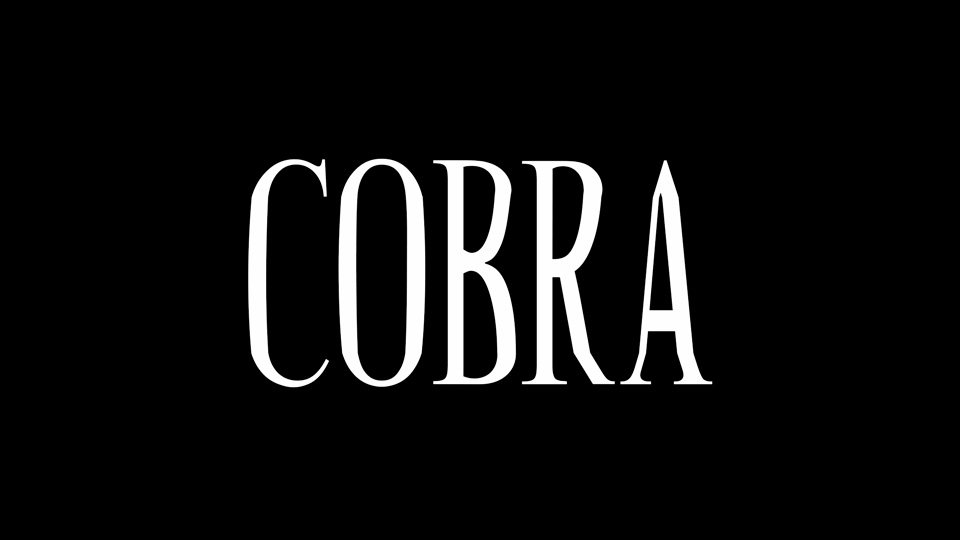 Beispiel einer Cobra-Schriftart