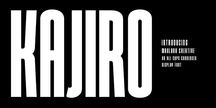 Beispiel einer Kajiro Sans Condensed-Schriftart
