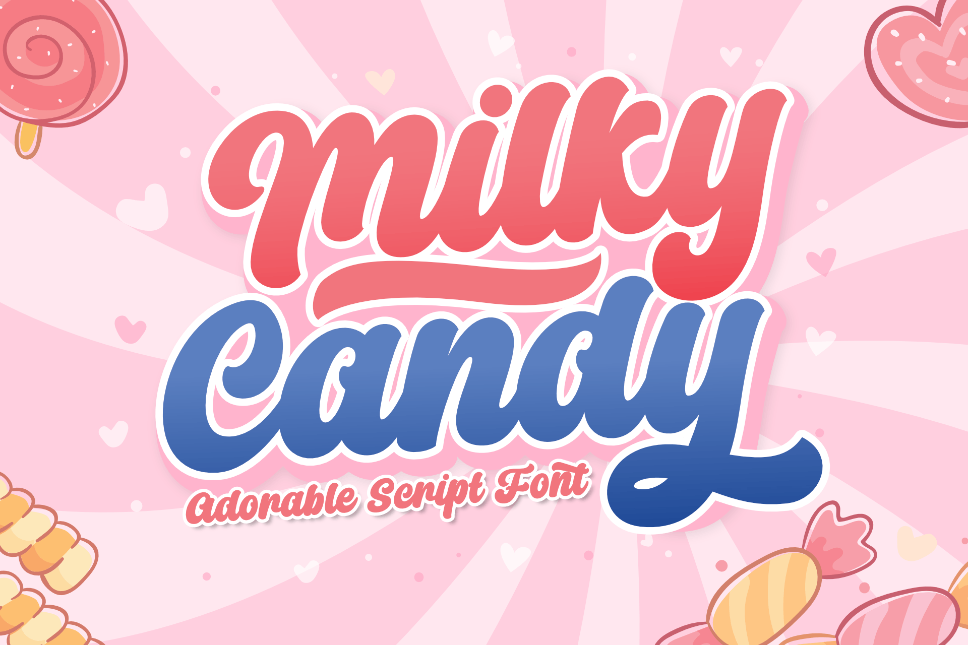Beispiel einer Milkly Candy-Schriftart