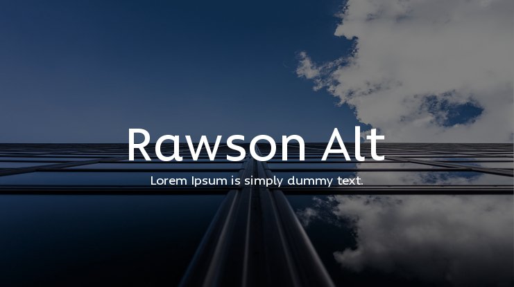 Beispiel einer Rawson Alt Medium-Schriftart