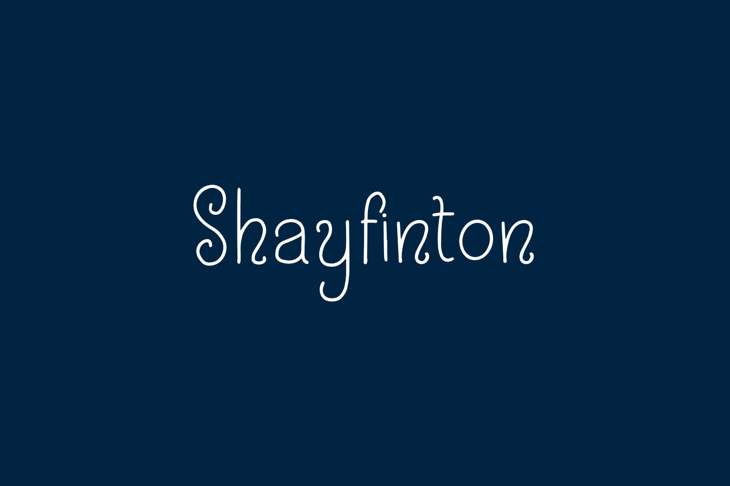 Beispiel einer Shayfinton Regular-Schriftart