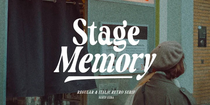 Beispiel einer Stage Memory Italic-Schriftart