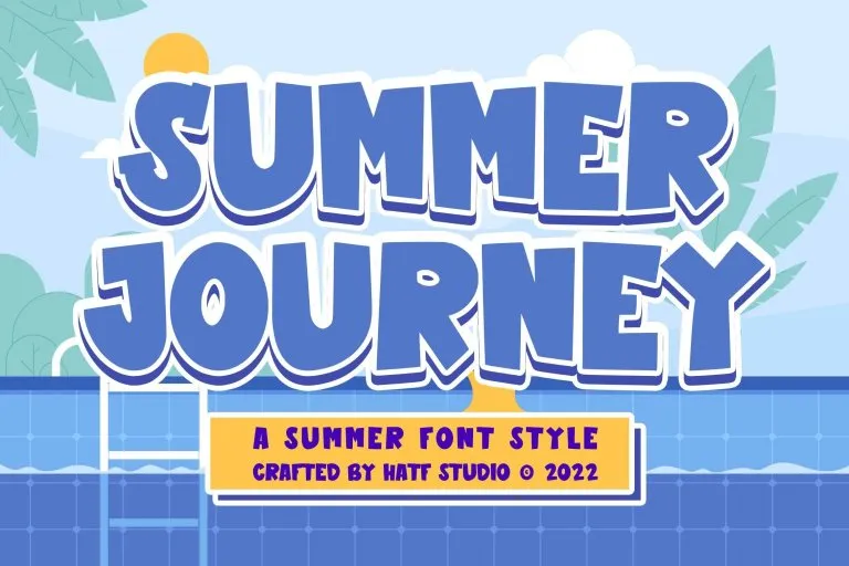 Beispiel einer Summer Journey-Schriftart